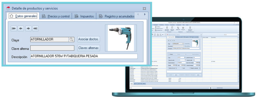 Control de inventarios y servicios